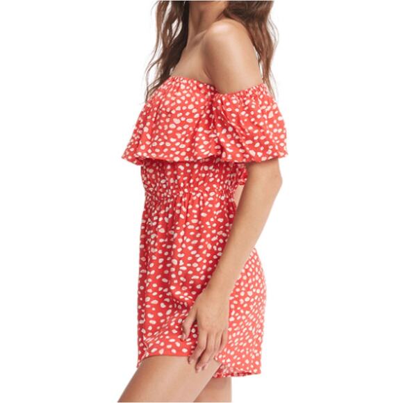 NEW ROXY Hibiscus Wild Dot Juniors' Another Day Printed Romper Size S - Picture 3 of 10